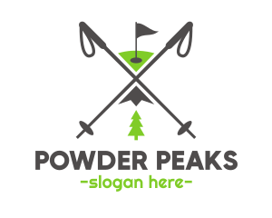 Snowboarding - Outdoor Golf Skin Park logo design