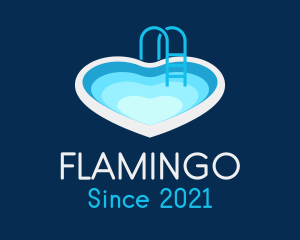 Heart Swimming Pool logo design