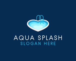 Swim - Heart Swimming Pool logo design