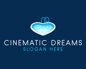 Heart Swimming Pool logo design