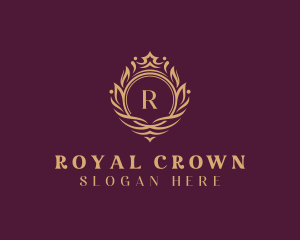 Crown Wreath Royalty logo design