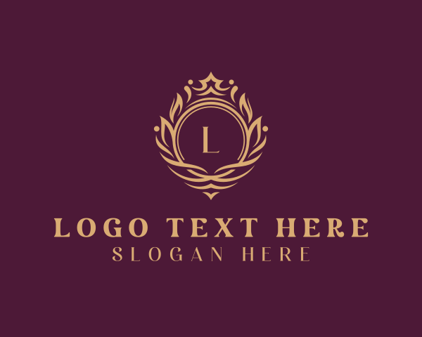 Royalty - Crown Wreath Royalty logo design