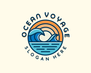 Ocean Surfing Tide logo design