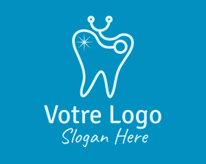 Oral Care - Blue Tooth Stethoscope logo design