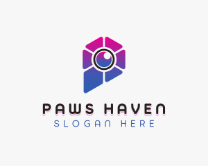 Modern Camera Lens logo design