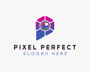 Modern Camera Lens logo design