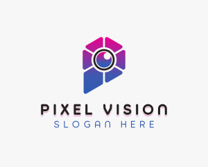 Modern Camera Lens logo design