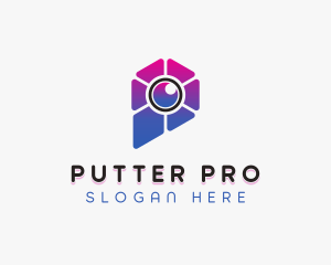 Modern Camera Lens logo design