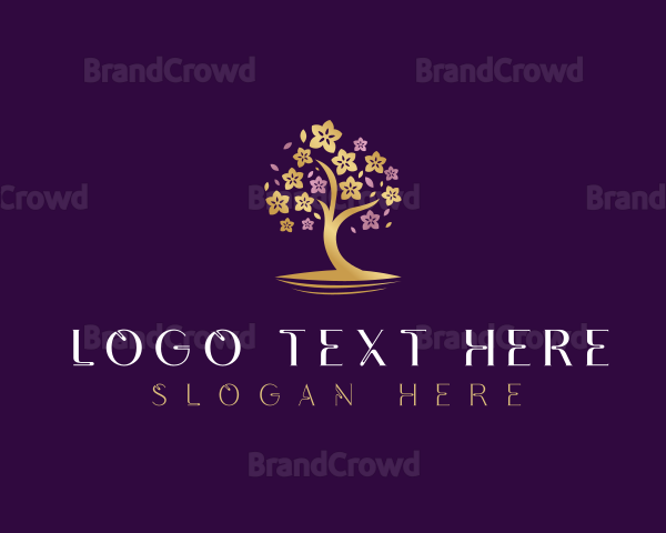 Botanical Flower Tree Logo