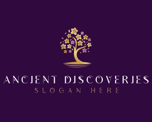 Botanical Flower Tree logo design