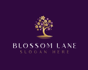 Botanical Flower Tree logo design