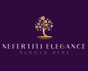 Botanical Flower Tree logo design