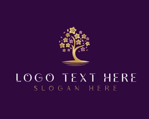 Sakura - Botanical Flower Tree logo design