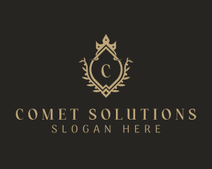 Crown Wreath Hotel logo design