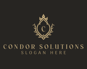 Crown Wreath Hotel logo design