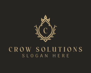 Crown Wreath Hotel logo design