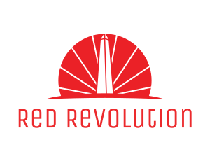 Red Sun Obelisk  logo design