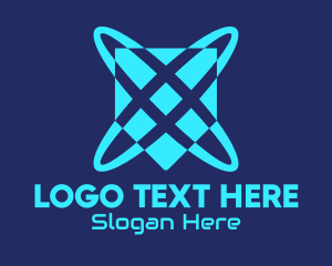 Digital - Blue Plasma Shield logo design