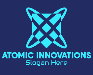 Atomic - Blue Plasma Shield logo design