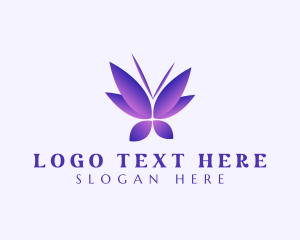 Skin Care - Leaf Butterfly Wings logo design