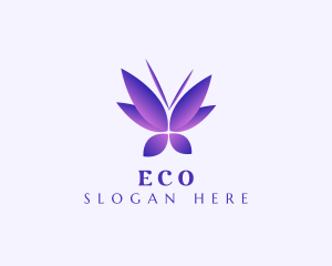 Leaf Butterfly Wings Logo