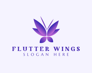 Leaf Butterfly Wings logo design