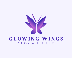 Leaf Butterfly Wings logo design