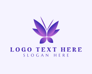 Butterfly - Leaf Butterfly Wings logo design