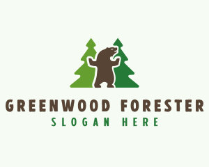 Forest Bear Wildlife  logo design