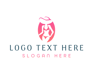 Skin Care - Fashion Bikini Lady logo design