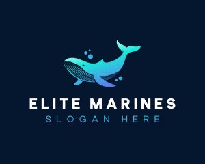 Whale Marine Underwater logo design