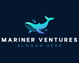 Whale Marine Underwater logo design