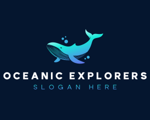 Marine Biology - Whale Marine Underwater logo design