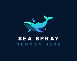 Whale Marine Underwater logo design