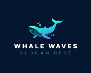 Whale Marine Underwater logo design