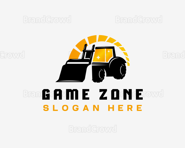 Bulldozer Tractor Heavy Equipment Logo