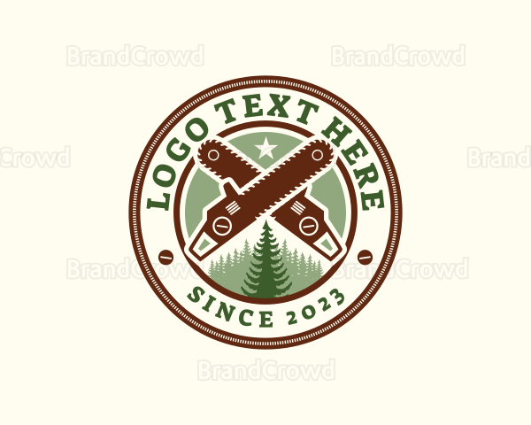 Chainsaw Forest Woodwork Logo