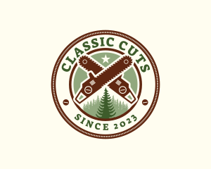 Chainsaw Forest Woodwork logo design