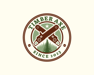 Chainsaw Forest Woodwork logo design