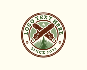 Chainsaw Forest Woodwork Logo