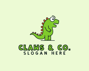 Cute Cartoon Dino logo design