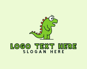 Cute Cartoon Dino Logo