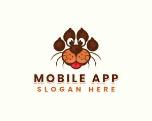 Pet Dog Paw Logo