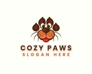 Pet Dog Paw logo design