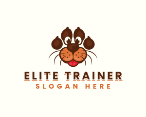 Pet Dog Paw logo design