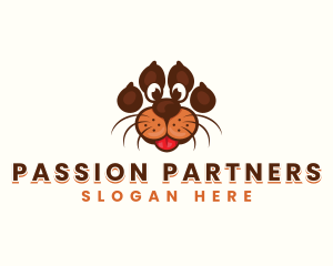 Pet Dog Paw logo design