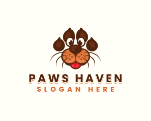 Pet Dog Paw logo design