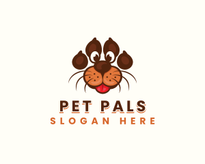 Pet Dog Paw logo design