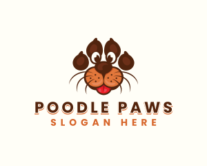 Pet Dog Paw logo design