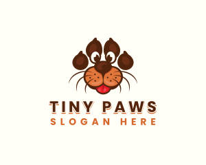 Pet Dog Paw logo design